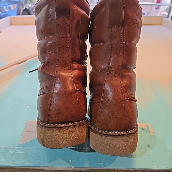 VTG Herman Survivors 9.5 Moc Toe Brown Vibram Work Boots USA -20F Insulated 70s - Picture 13 of 16